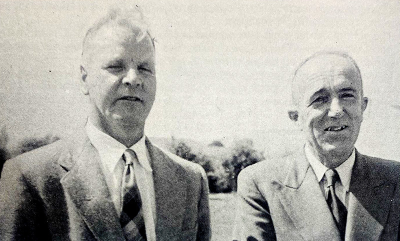 Principals Mr. Rankin (left), and Mr. Ward (right), 1963.